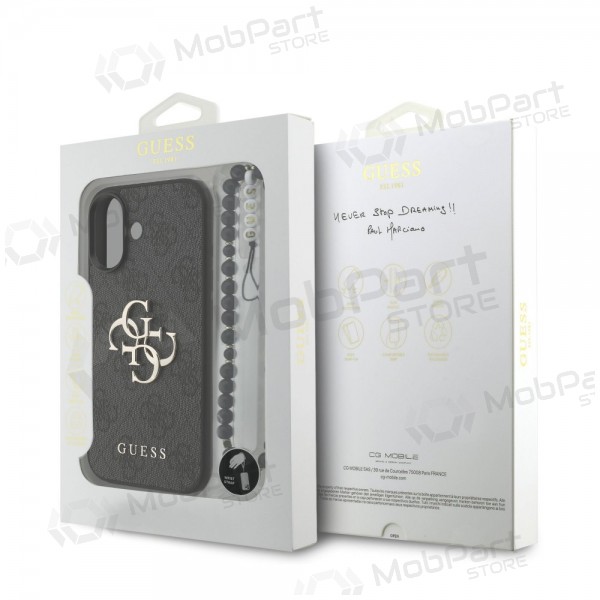 Custodia per Apple iPhone 17 - Guess PU 4G Metal Logo Strap (nero)