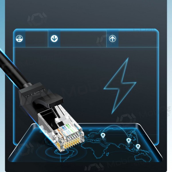 Cavo Ugreen RJ45 Cat 6 UTP 1000Mbps 2.0m (nero)