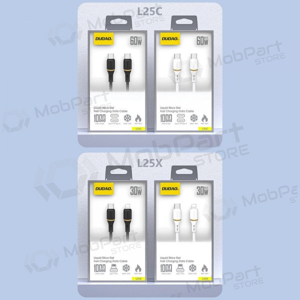 Cavo USB-C Dudao L25C USB-C a USB-C 1 m 60 W nero