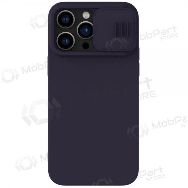 Apple iPhone 15 Pro custodia „Nillkin Silicone“ (tamsiai viola)