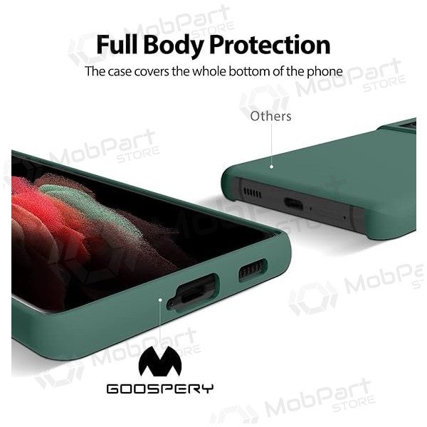 Custodia in silicone Mercury per Samsung Galaxy S25 FE (verde scuro)