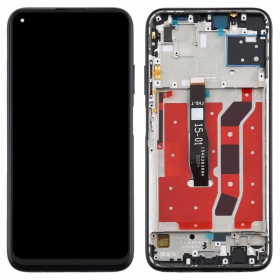Huawei P40 Lite schermo / display (nero) (con una cornice) (usato grade A, originale)