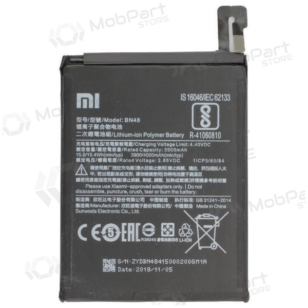 Xiaomi Redmi Note 6 Pro, Redmi Note 5 Pro batteria, akumuliatorius (BN48) (originale) Xiaomi Redmi Note 6 Pro, Redmi Note 5 Pro batteria, akumuliatorius (BN48) (originale)