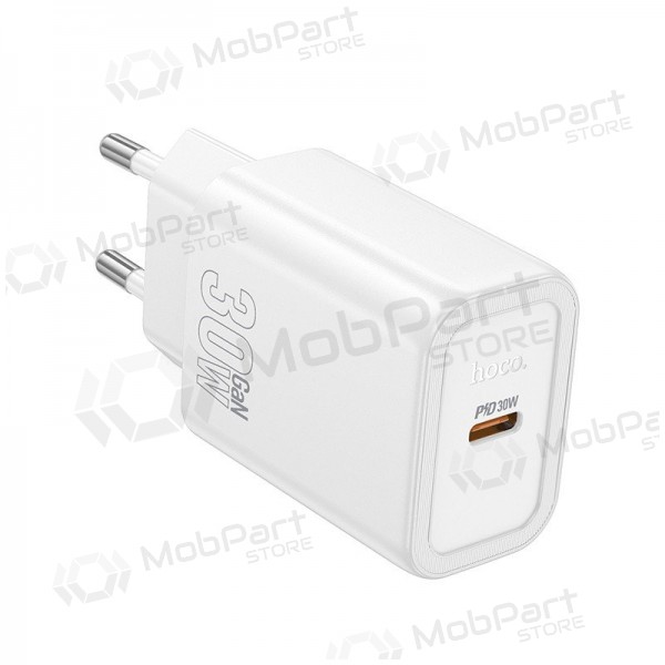 Caricabatterie per telefono Hoco N62 30 W GaN USB-C bianco
