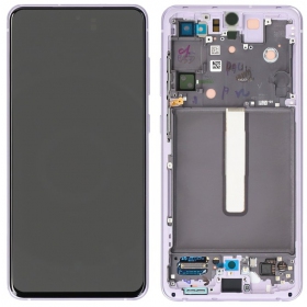 Samsung Galaxy S21 FE 5G schermo / display (levandos) (con una cornice) (originale)