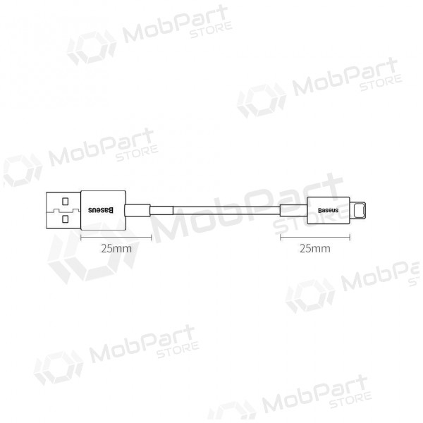 USB cavo Baseus Superior Lightning 2.4A 0.25m (bianca) CALYS-02