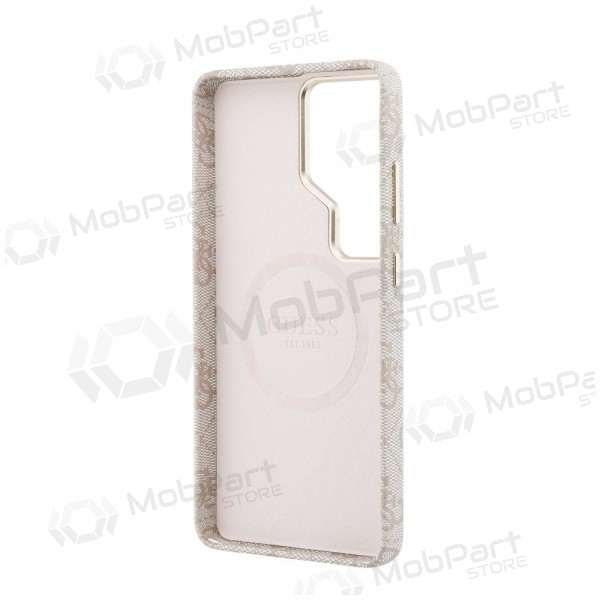 Custodia per Samsung Galaxy S26 Ultra - Guess PU 4G Script Metal Logo Magnetic (rosa)