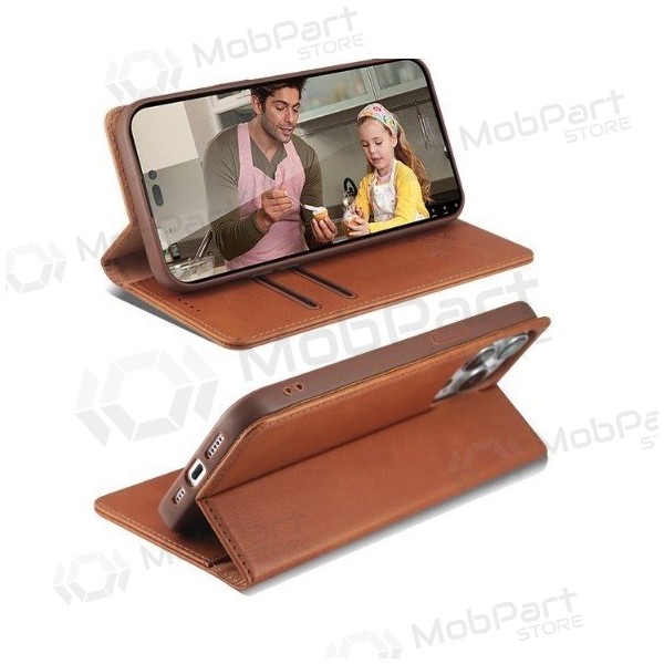 Samsung Galaxy A57 custodia - HDD Magnetic Wallet Case (marrone)