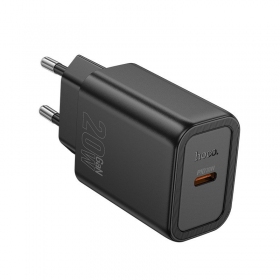 Caricabatterie per telefono Hoco N60 20 W GaN USB-C nero