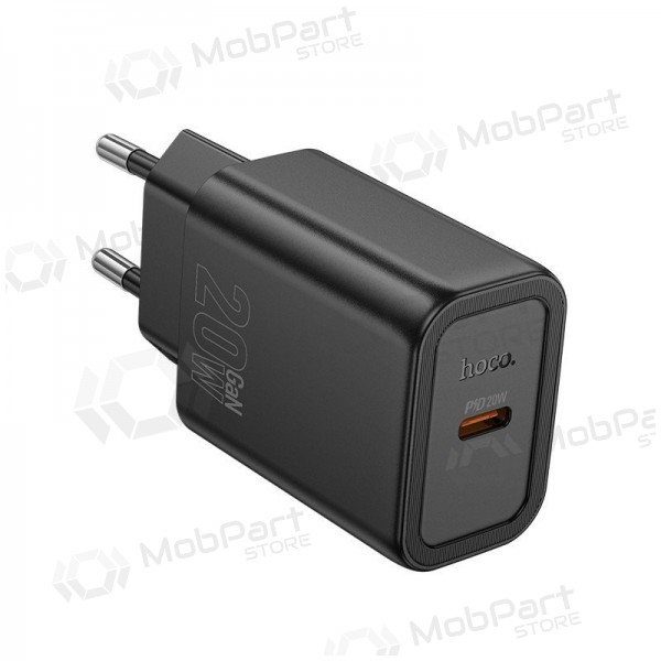 Caricabatterie per telefono Hoco N60 20 W GaN USB-C nero