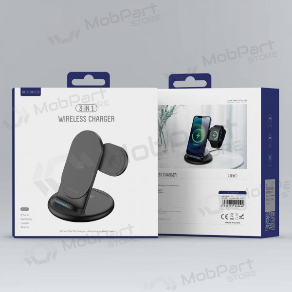 Caricatore senza fili Dux Ducis C7 3in1 Phone, Apple Watch, Airpods 15W (nero)