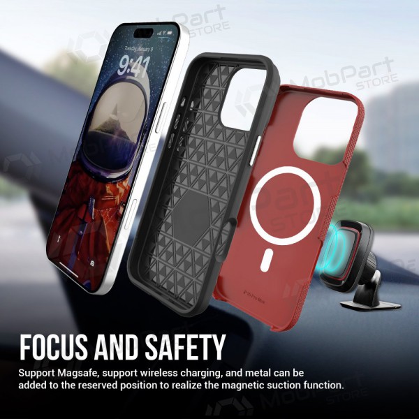 Apple iPhone 13 Pro custodia „Perfectionists“ (rosso)