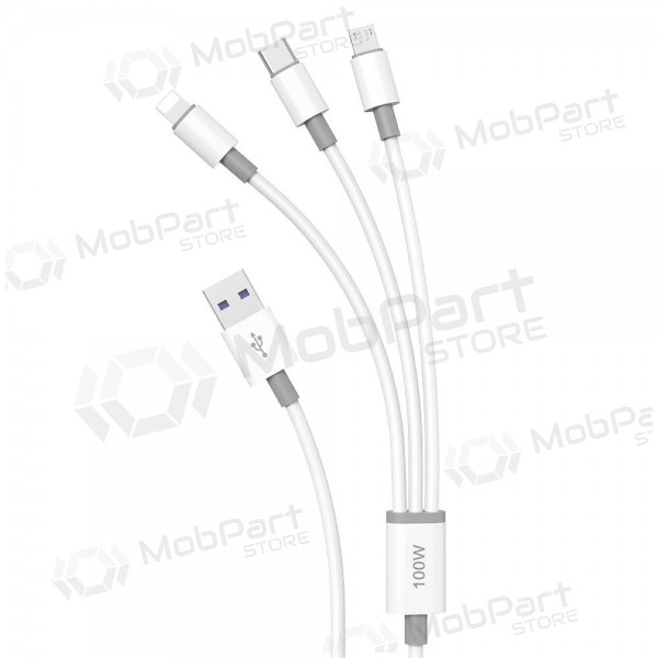 Cavo USB Dudao L8s-3in1 USB-A a USB-C / Micro USB / Lightning 1.2 m 100 W