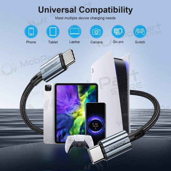 USB cavo Choetech XCC-1015 USB-C to USB-C PD60W 2.0m nero