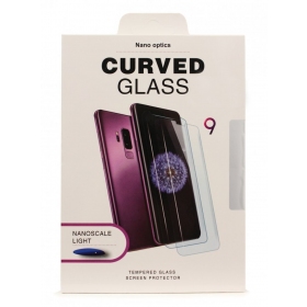 LCD apsauginis stikliukas Nano Optics 5D UV Glue Samsung S928 S24 Ultra lenktas trasparente