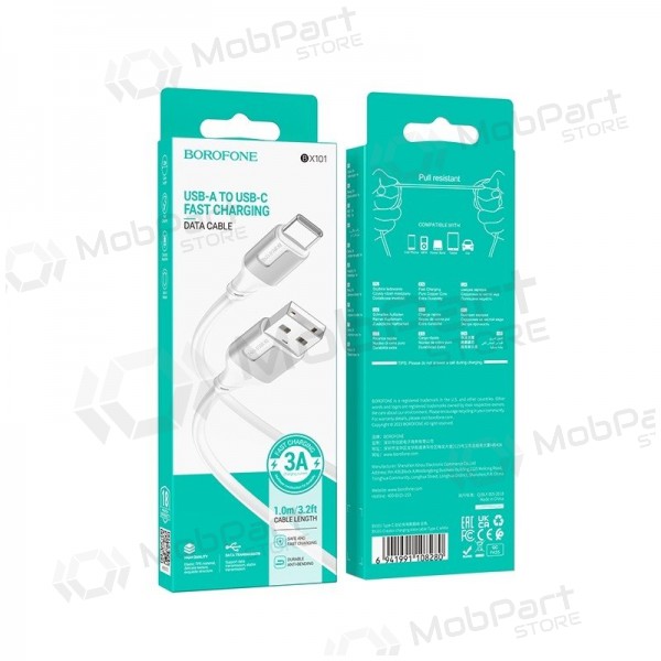 Cavo USB-C Borofone BX101 USB-A a USB-C 1 m bianco
