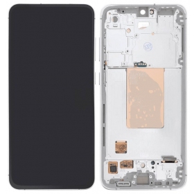 Schermo Samsung Galaxy S24 FE (argento) (con cornice) (Premium)