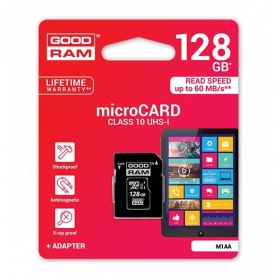 Scheda di memoria GOODRAM MicroSD 128Gb (class 10) + SD adapter