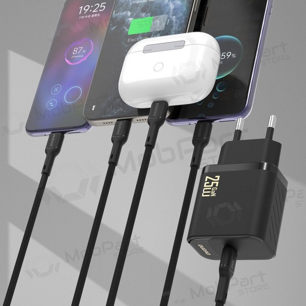 Caricabatterie Dudao A27C GaN 25W USB-C + cavo USB-C a USB-C 1.0m nero