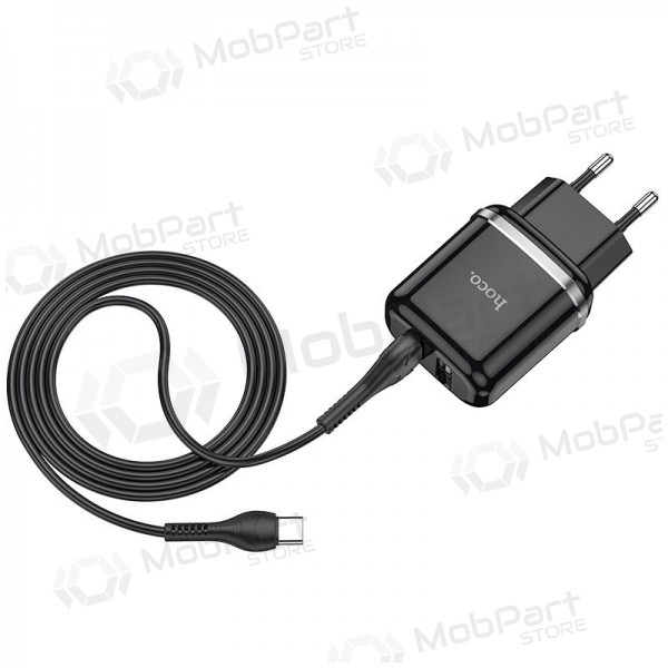 Caricatore Hoco N4 + Type-C (2.4A) (nero)