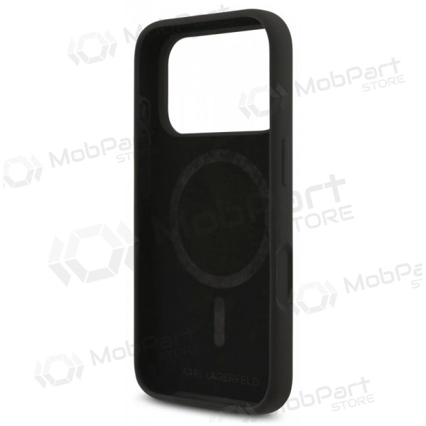 Custodia per Apple iPhone 17 Pro - Karl Lagerfeld Liquid Silicone Karl and Choupette MagSafe (nero)