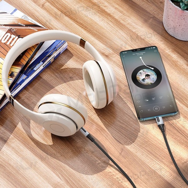 Cavo audio Borofone BL19 USB-C a 3.5 mm nero