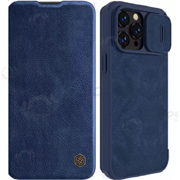 Custodia per Apple iPhone 14 - Nillkin Leather (blu)