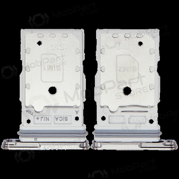 Vassoio porta SIM doppia per Samsung Galaxy S25, S25+ (argento) (originale)