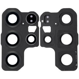 Vetro della fotocamera Samsung Galaxy S25 Ultra con cornice (nero)