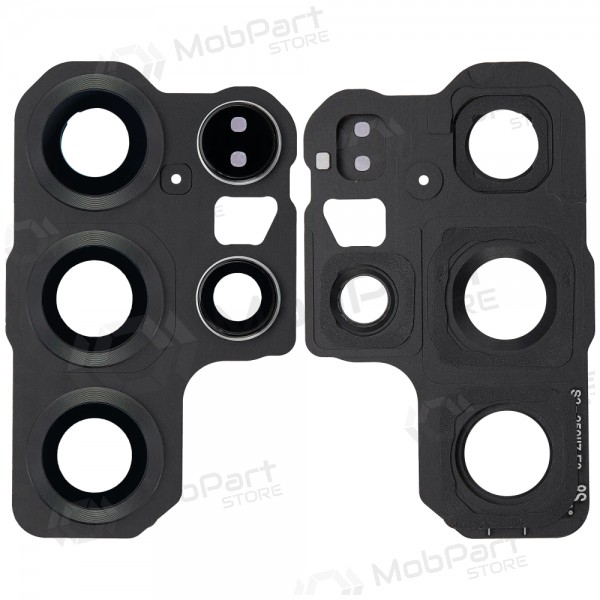 Vetro della fotocamera Samsung Galaxy S25 Ultra con cornice (nero)