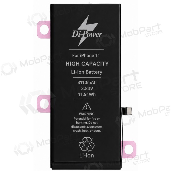 Batteria Apple iPhone 11, accumulatore Di-Power 3110 mAh