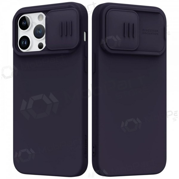 Apple iPhone 14 Plus custodia „Nillkin Silicone“ (tamsiai viola)
