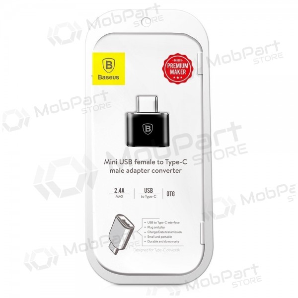 Adattatore USB-C Baseus CATOTG-01 USB-A a USB-C OTG nero