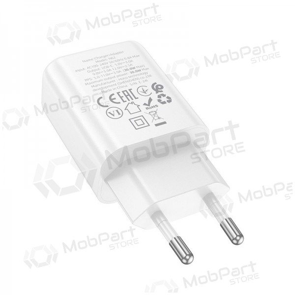 Caricabatterie per telefono Hoco N62 30 W GaN USB-C bianco