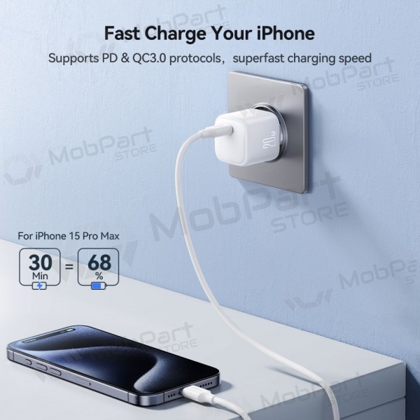Caricabatterie per telefono Joyroom JR-TCG08 20 W USB-C GaN nero