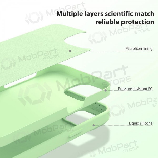 Apple iPhone 15 custodia „Nillkin Silicone“ (verde chiaro)