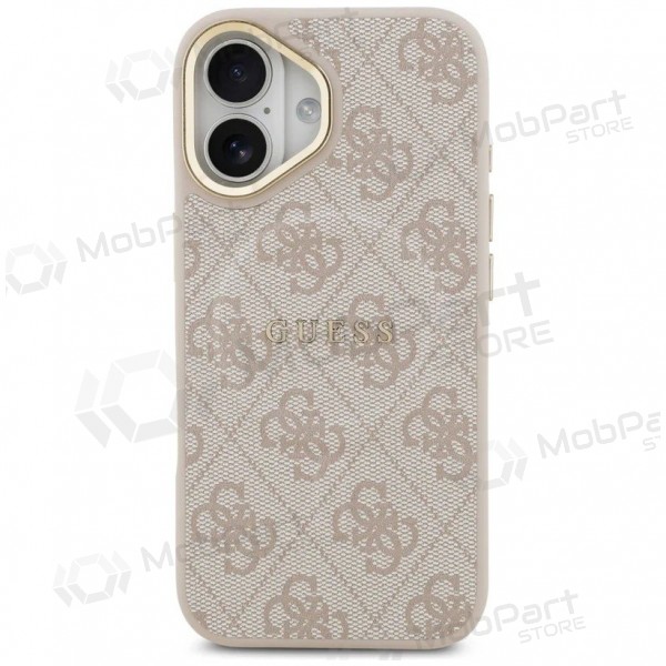 Custodia per Apple iPhone 17 - Guess PU Leather 4G Gold Frame MagSafe (rosa)