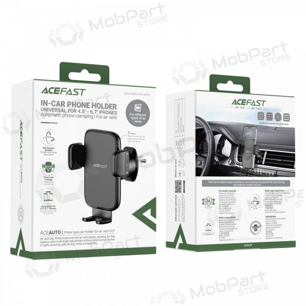 Supporto per telefono da auto Acefast D27 per le griglie di ventilazione 4.5–6.7 pollici.