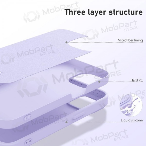 Apple iPhone 15 Pro Max custodia „Nillkin Silicone“ (šviesiai viola)