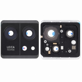 Vetro fotocamera con cornice per Xiaomi 13T, 13T Pro (nero)