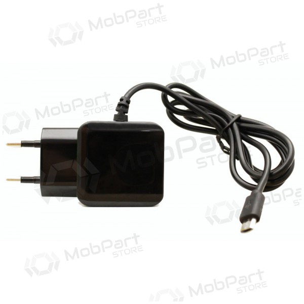 Caricabatterie F13c FastCharging x 2 USB (3.1A) + microUSB (nero)