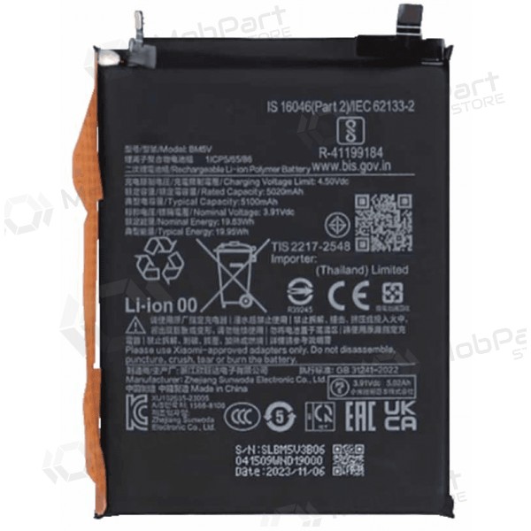 Batteria Xiaomi Redmi Note 13 Pro 5G, Poco X6, accumulatore (BM5V) (Premium)