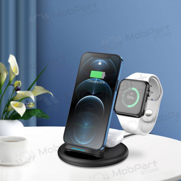Caricatore senza fili Dux Ducis C7 3in1 Phone, Apple Watch, Airpods 15W (nero)