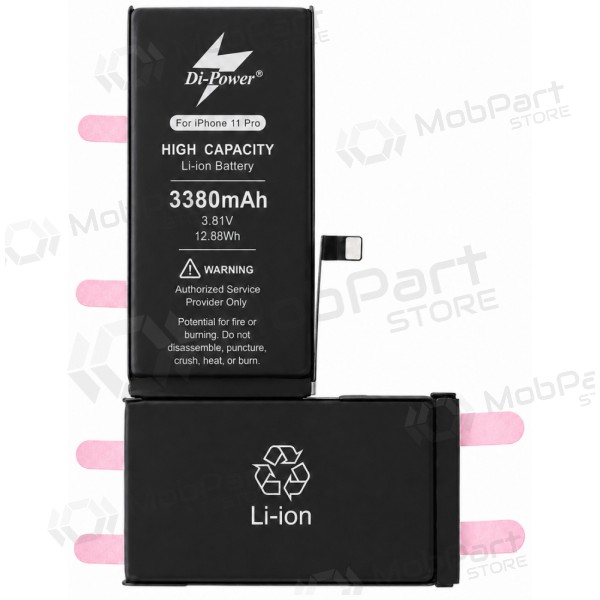 Batteria per Apple iPhone 11 Pro, accumulatore Di-Power 3380 mAh (capacità aumentata)