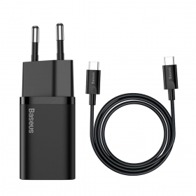 Caricatore buitinis Baseus Super Si 25W + Type-C 1.0m nero TZCCSUP-L01