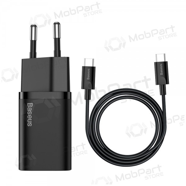 Caricatore buitinis Baseus Super Si 25W + Type-C 1.0m nero TZCCSUP-L01
