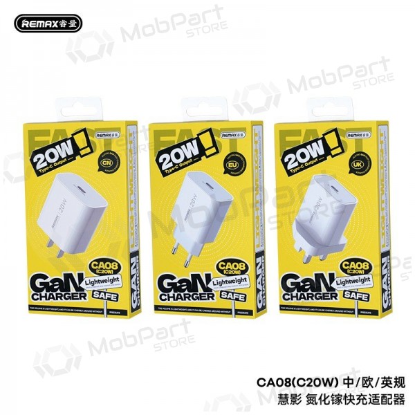 Caricabatterie per telefono Remax CA08 20 W USB-C bianco