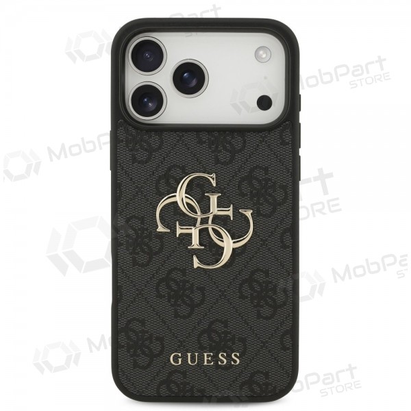 Custodia per Apple iPhone 17 Pro Max - Guess PU 4G Metal Logo (grigio)