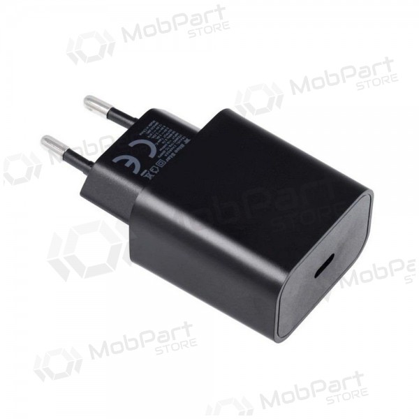 Caricabatterie per telefono Blue Star 20 W USB-C con cavo USB-C nero