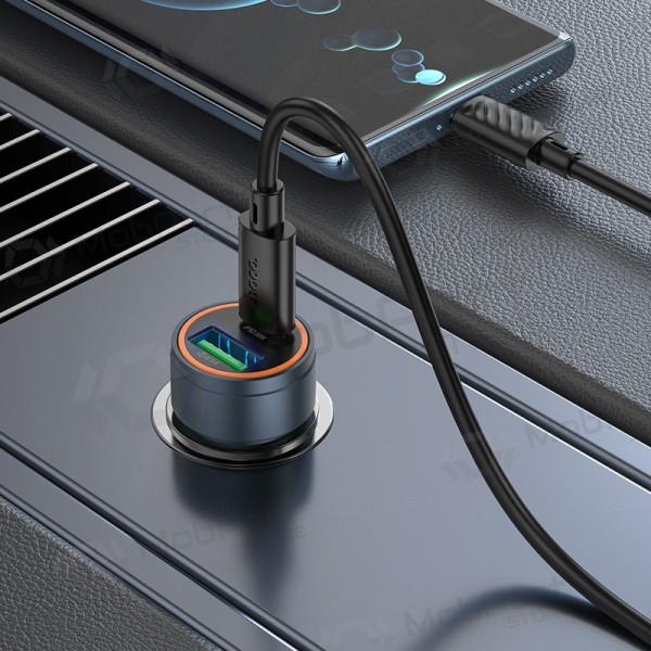 Caricabatterie per telefono da auto Hoco Z57A 30 W USB-C + USB-A